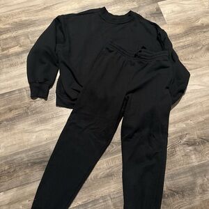 Victoria's Secret Black Sweatshirt and Joggers Set